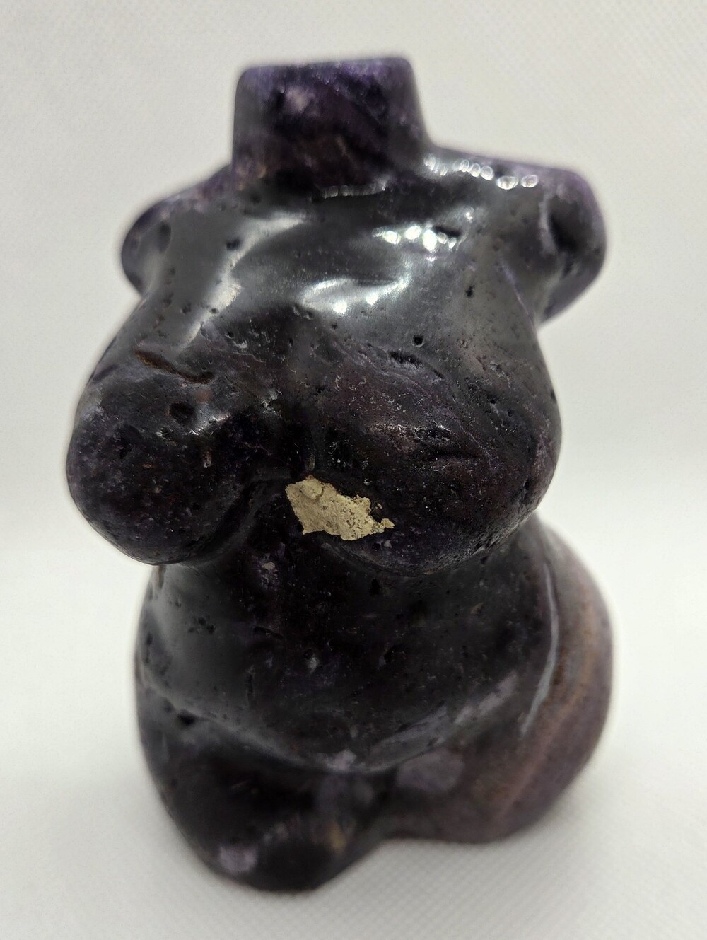 New Amethyst Goddess Carving 657 Grams 111mm Long 70mm Wide